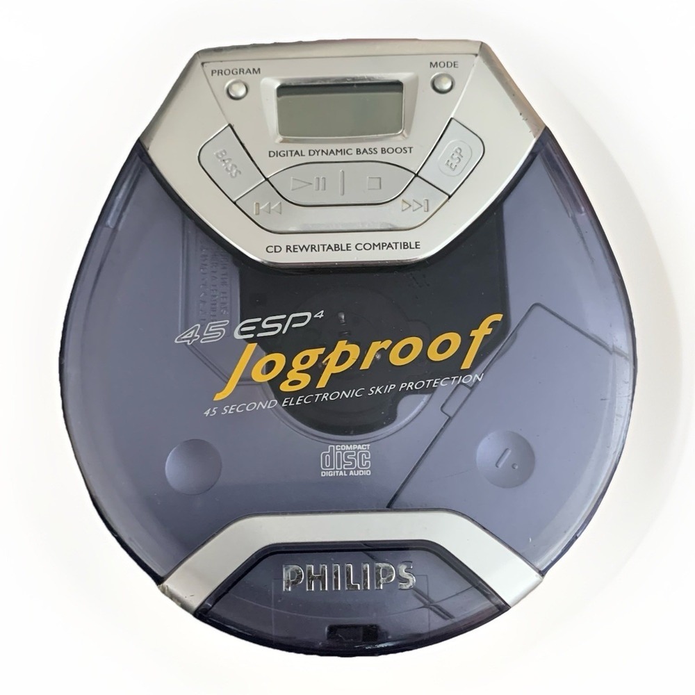 Philips 45 ESP4 Jogproof Portable CD Player Model AX5015/17 Tested Working